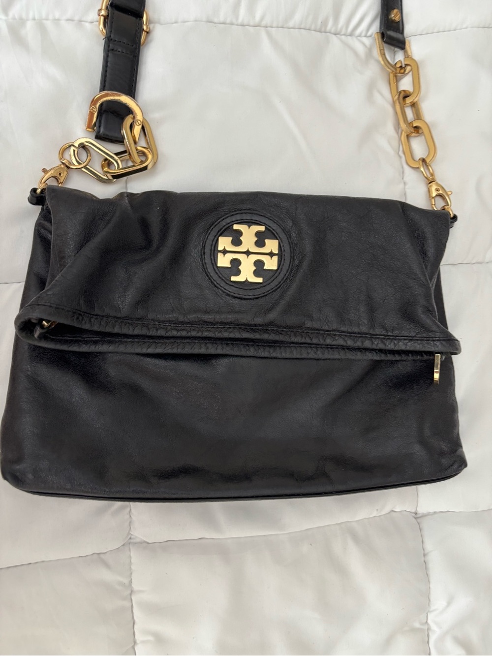 Tory Burch Amanda Fold Over Messenger / Crossbody Bag - Picture 5 of 7